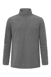 [7921SGXXL] promodoro Men`s Recycled Fleece Troyer 7921 (steel gray, XXL)