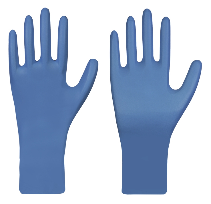 Solidstar® PREMIUM Nitril-Einmalschutzhandschuh blau puderfrei TYP A Box á 50 Stk.