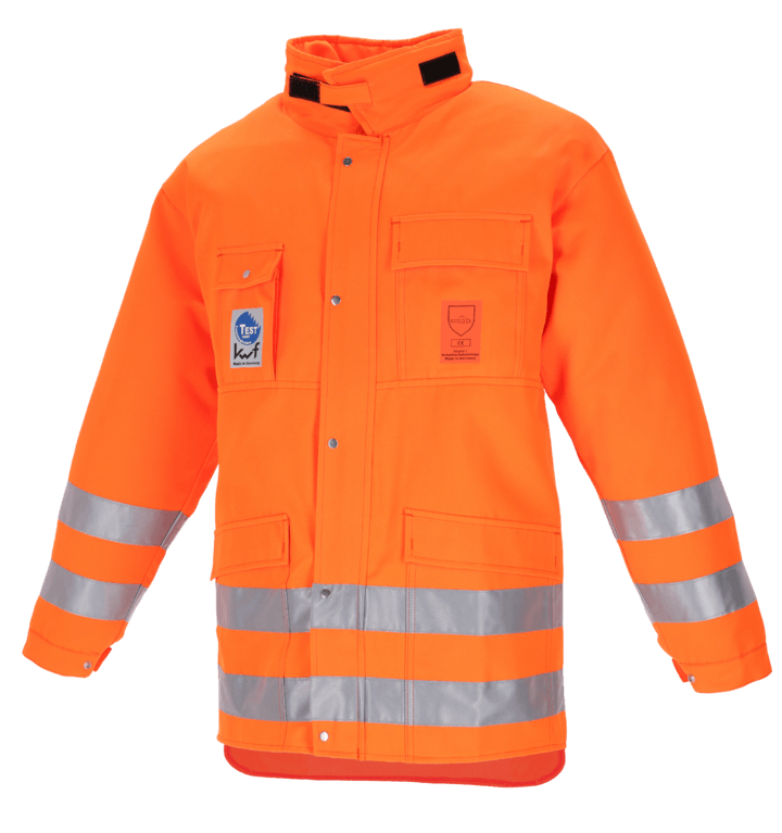 NI Forstschutz Standard FO Jacke warnorange mit Schnittschutz, Klasse 1 an Arm, Brust, Rücken und Rumpf