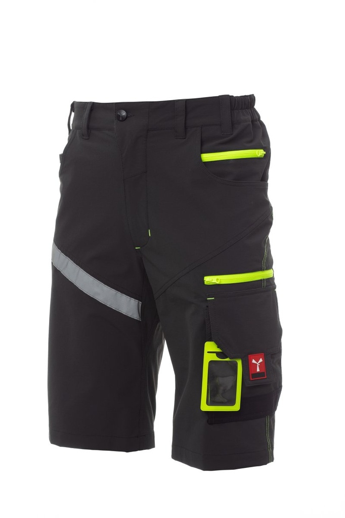 PAYPER WORK NEXT 4W SHORTS Bermudashorts_Cargo_4-Way-Stretchstoff-Unisex-Bermudashorts, Seitlicher Gummizug Und