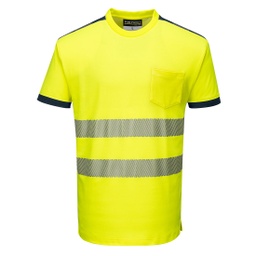 [T181YNRXL] PORTWEST® T181 - PW3 Warnschutz T-Shirt (Gelb/Marine, XL)