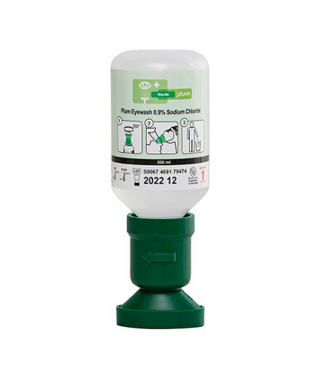 PLUM 4691 Augenspülflasche 200ml 0,9%ige NaCl-Lösung steril, Spülzeit ca. 2 Minuten