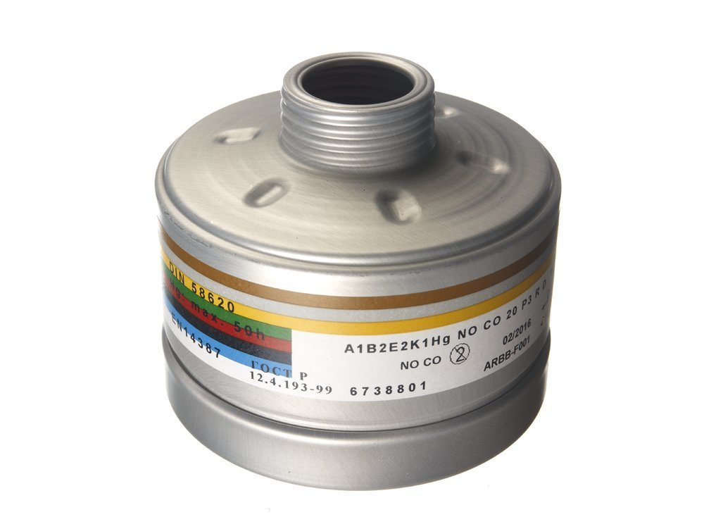 Dräger Atemschutz Kombifilter - Rd40-Anschluss - 1140 - A1B2E2K1HgNO/CO P3 R D - nur für Vollmasken