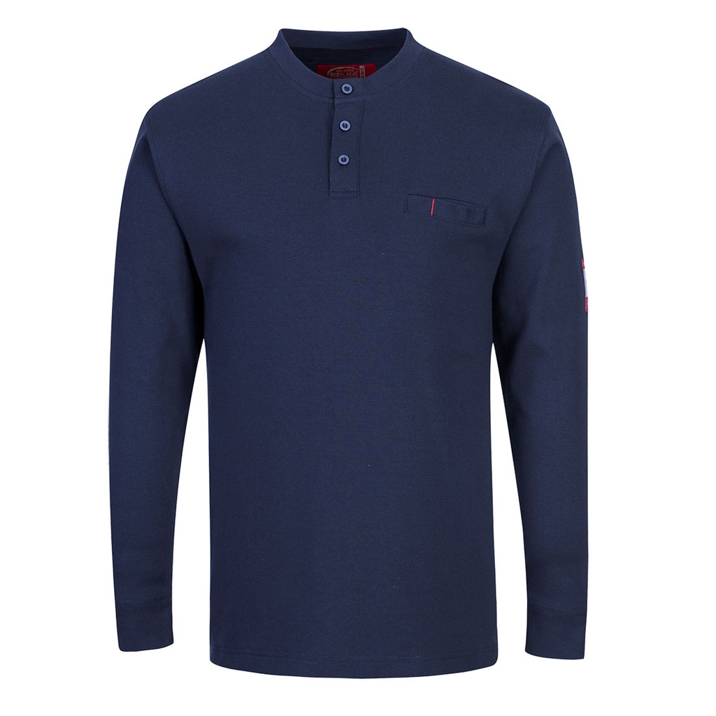 PORTWEST® Bizflame Knit FR Henley Shirt Langarm - FR32