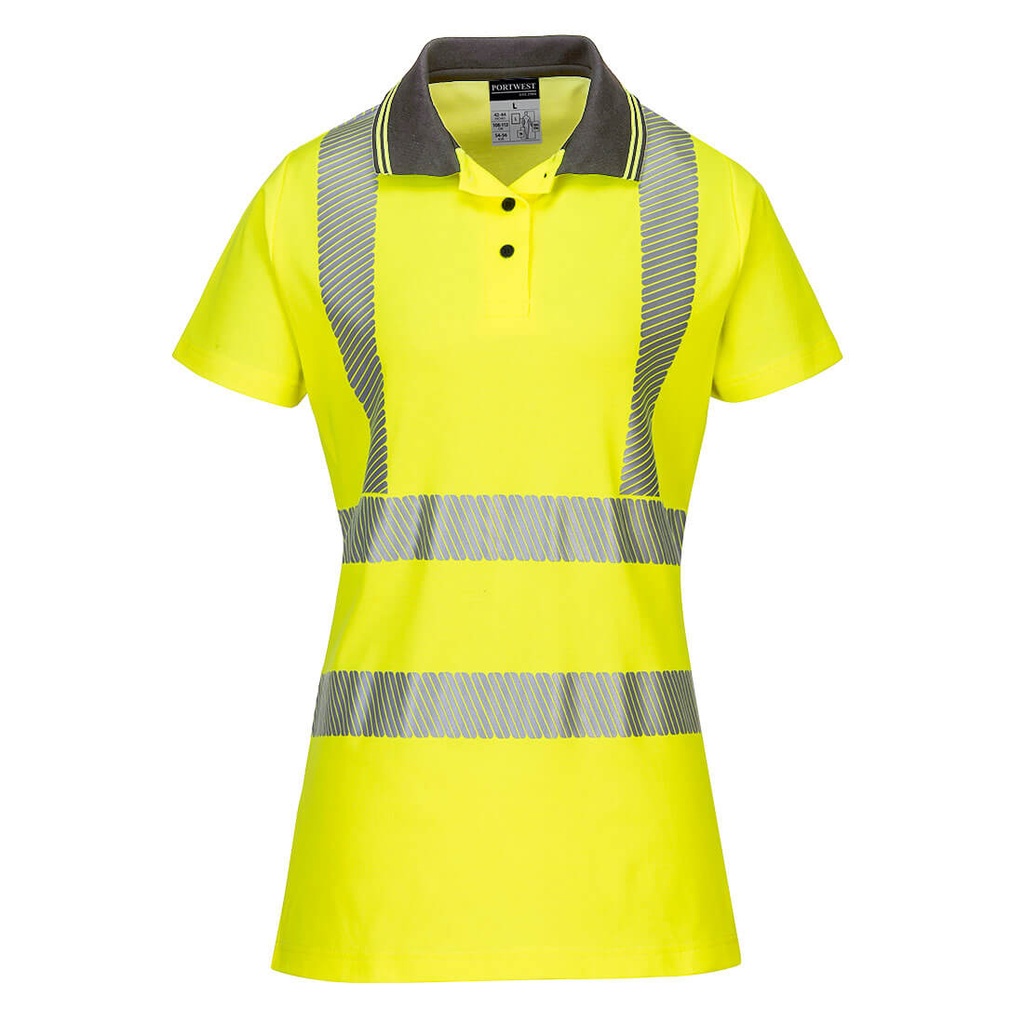 PORTWEST® Hi-Vis Cotton Comfort Pro Damen Poloshirt kurzarm - LW72