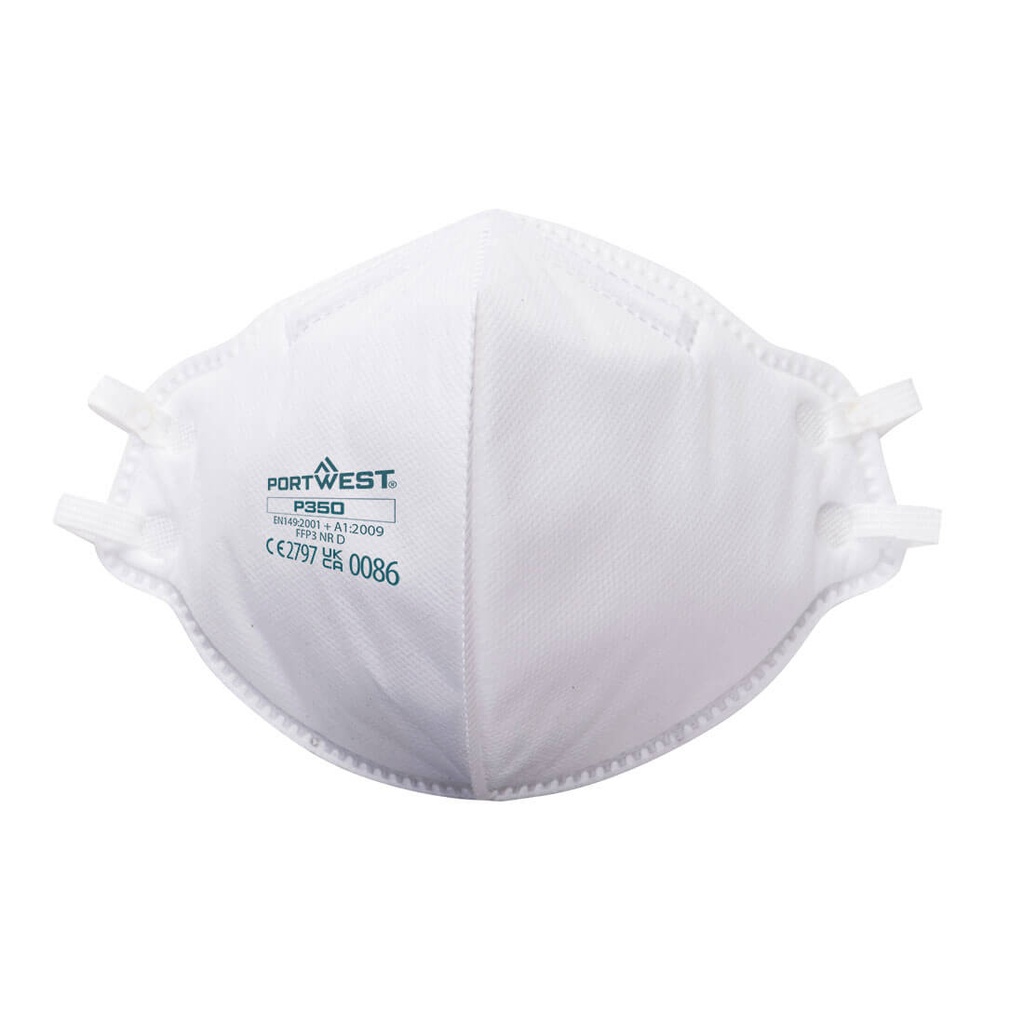 PORTWEST® FFP3 Dolomite faltbare flache Atemschutzmaske - P350