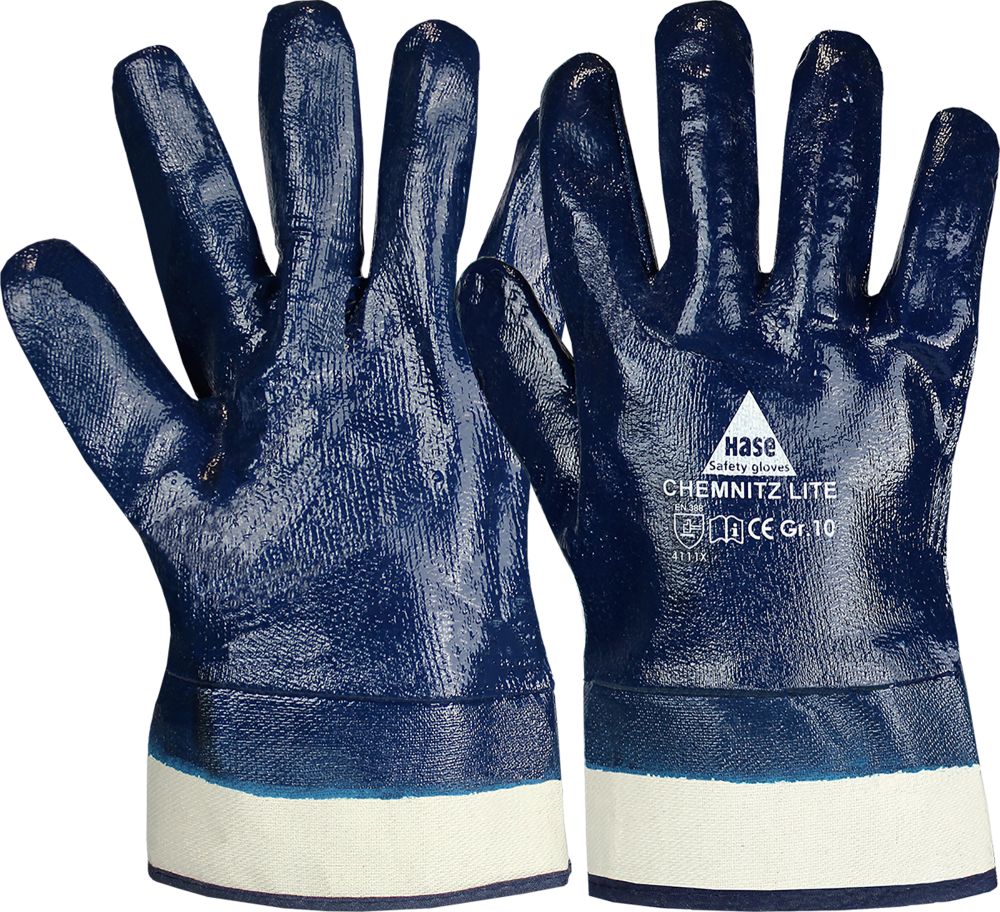 HASE Handschuhe Gelb/Blau Nitriler CHEMNITZ LITE