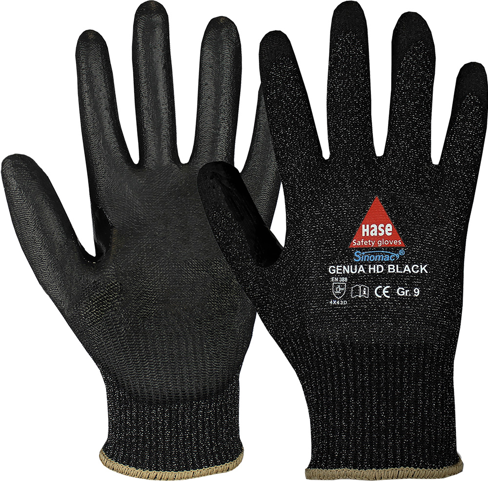 HASE Handschuhe Schnittschutz GENUA HD BLACK