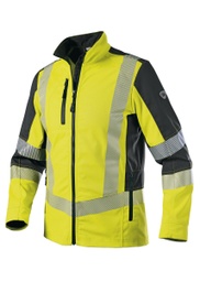[2042-844-6656-52/54l] BProtected® Hi-Vis Stretch Warnschutz-Stretch-Jacke 2042-844 (warngelb/anthrazit, 52/54l)