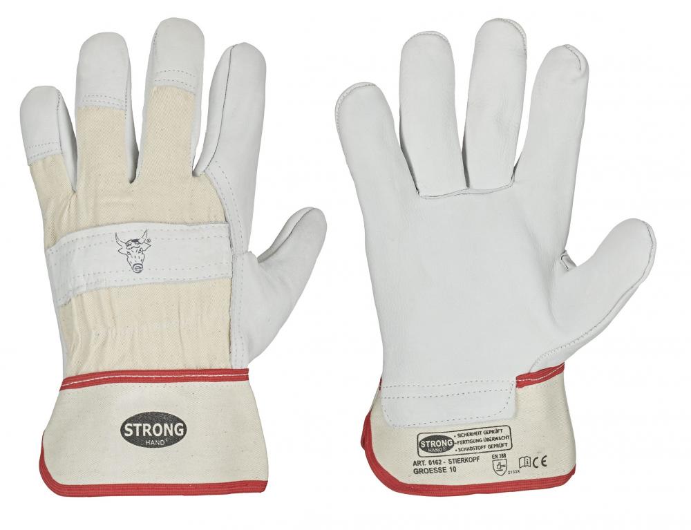 STRONG HAND® *STIERKOPF* HANDSCHUHE Rindvolleder