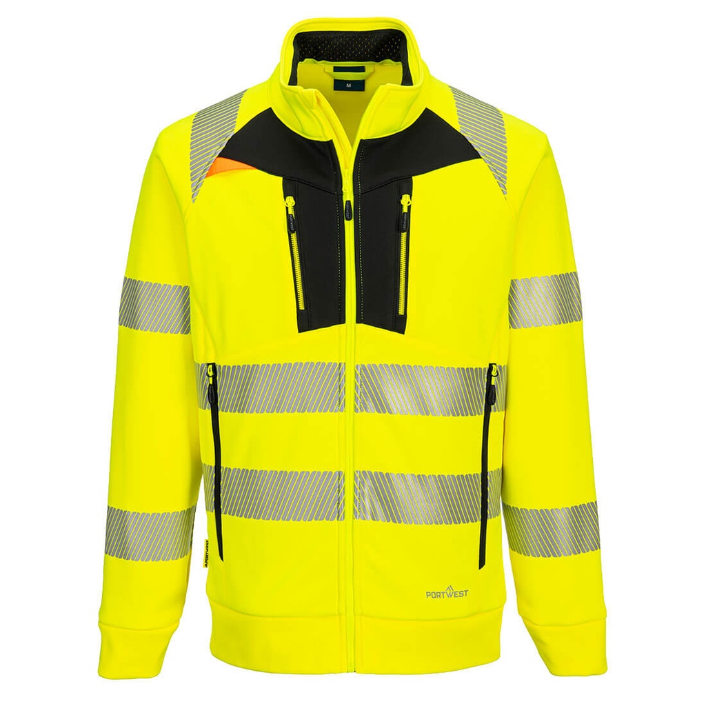 PORTWEST® DX4 Hi-Vis Sweatjacke mit Kragen Klasse 1 - DX477