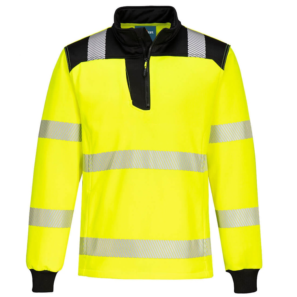 PORTWEST® PW3 Hi-Vis Sweatshirt mit 1/4 Reißverschluss - PW326