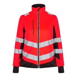 [1156-237-4720-2XL] F.ENGEL Safety Softshelljacke Damen (Rot/Schwarz, 2XL)