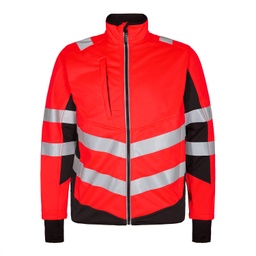 [1158-237-4720-5XL] F.ENGEL Safety Softshell-Jacke (Rot/Schwarz, 5XL)