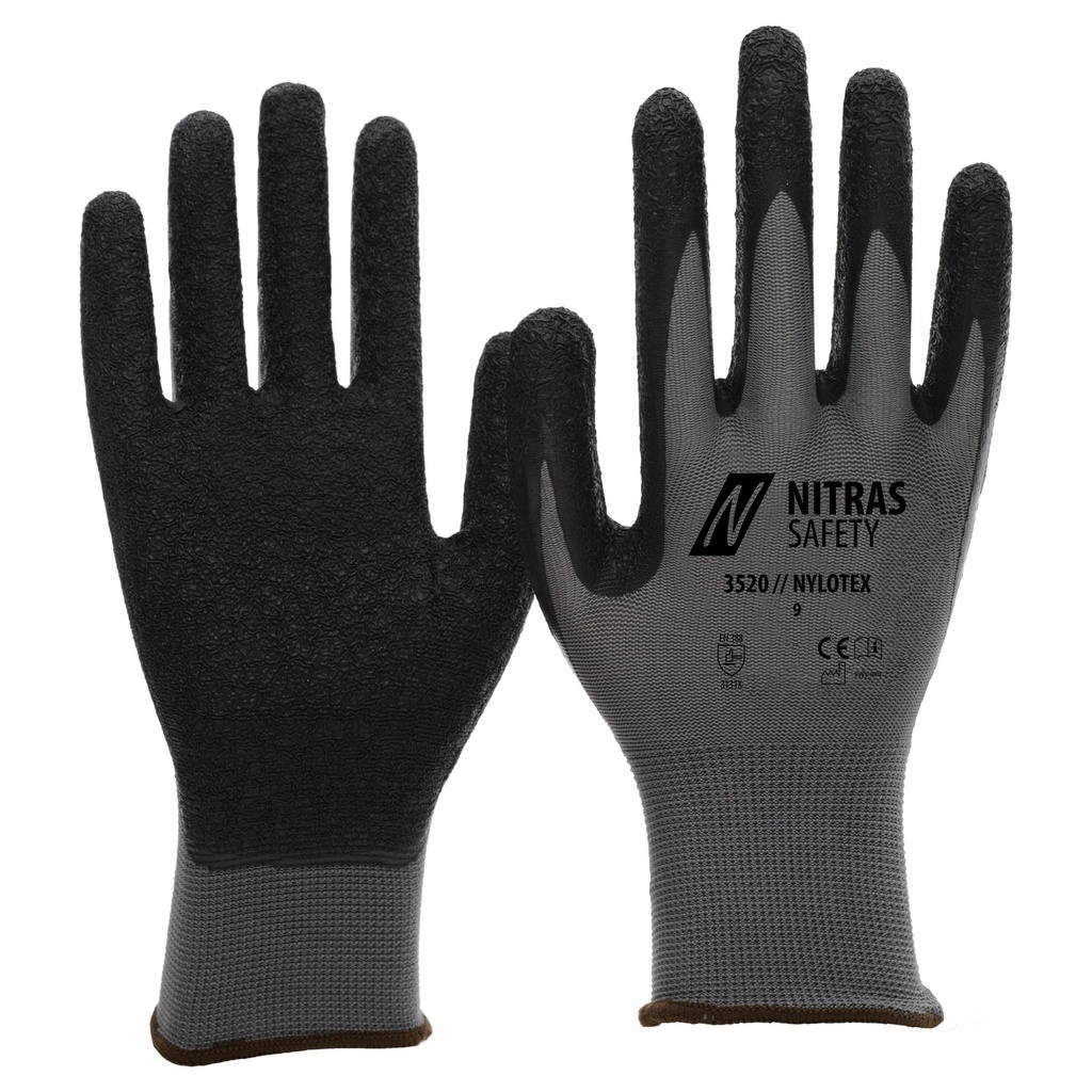 NITRAS® latexbeschichteter Feinstrickhandschuh 3520 // NYLOTEX