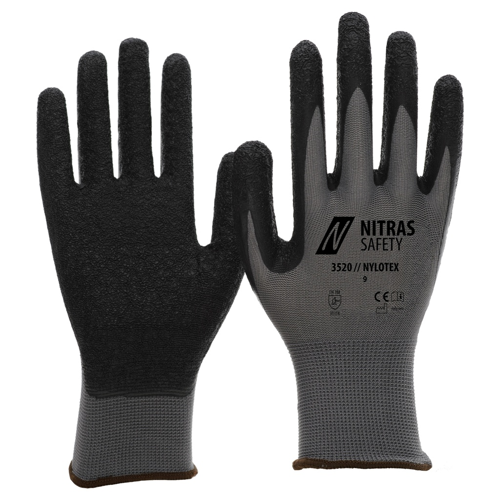 NITRAS® latexbeschichteter Feinstrickhandschuh 3520 // NYLOTEX