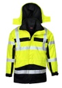LeiKaTex® STONEFIELD 4-in-1-Parka Warnschutz neongelb/marineblau