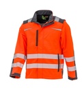 LeiKaTex® BRIGHT LINE Softshelljacke Warnschutz warnorange/grau