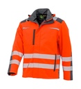 LeiKaTex® BRIGHT LINE Winter-Softshelljacke Warnschutz warnorange/grau