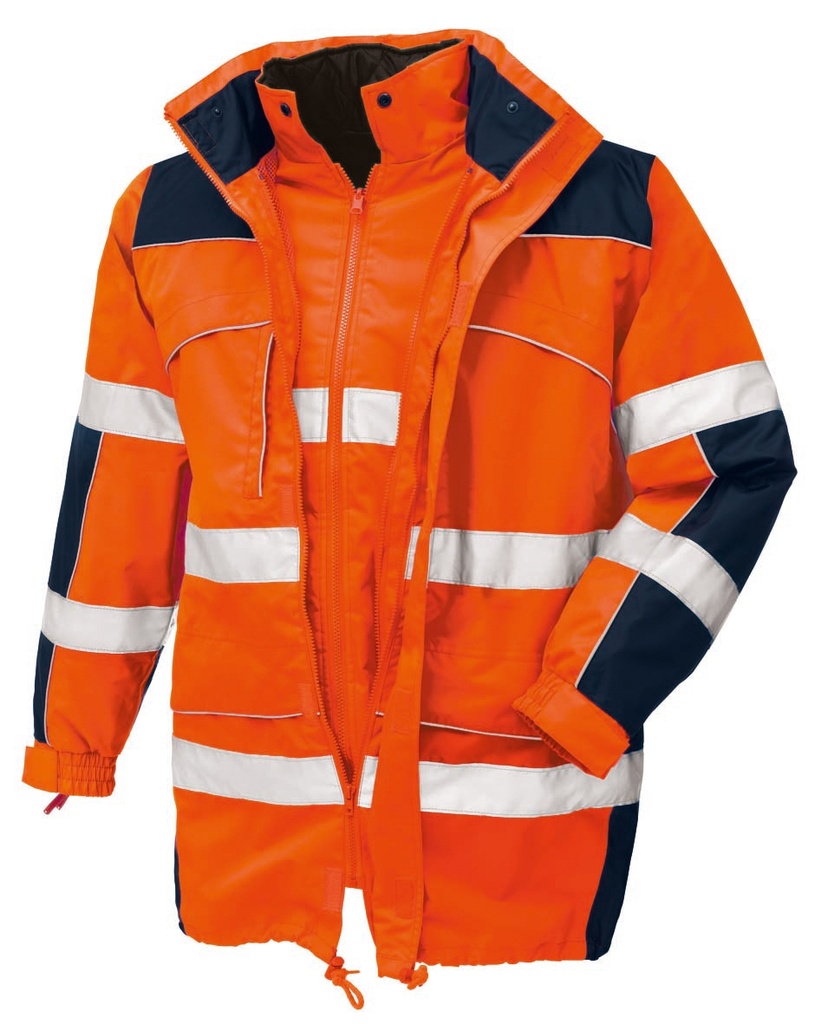 teXXor® Warnschutz-Parka TORONTO leuchtorange/navy
