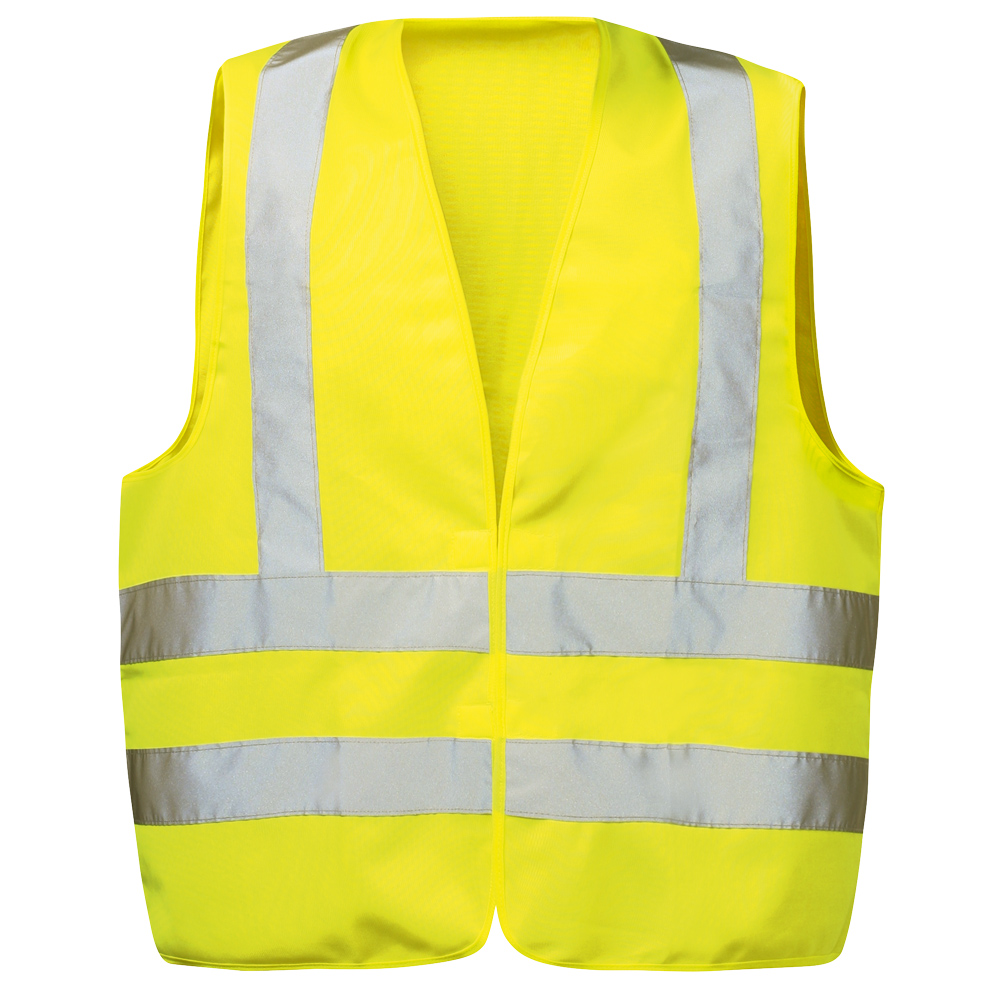 wicaTex® *EGON* POLYESTER-WARNWESTE MIT SCHULTERREFLEX GELB