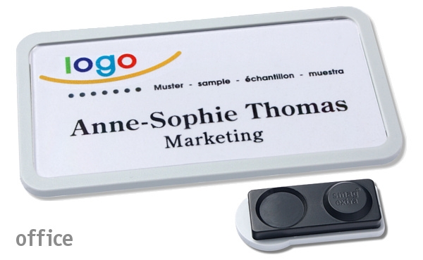 badgetec® Namensschild office 40 "quick-print" - Motiv nach Wahl -