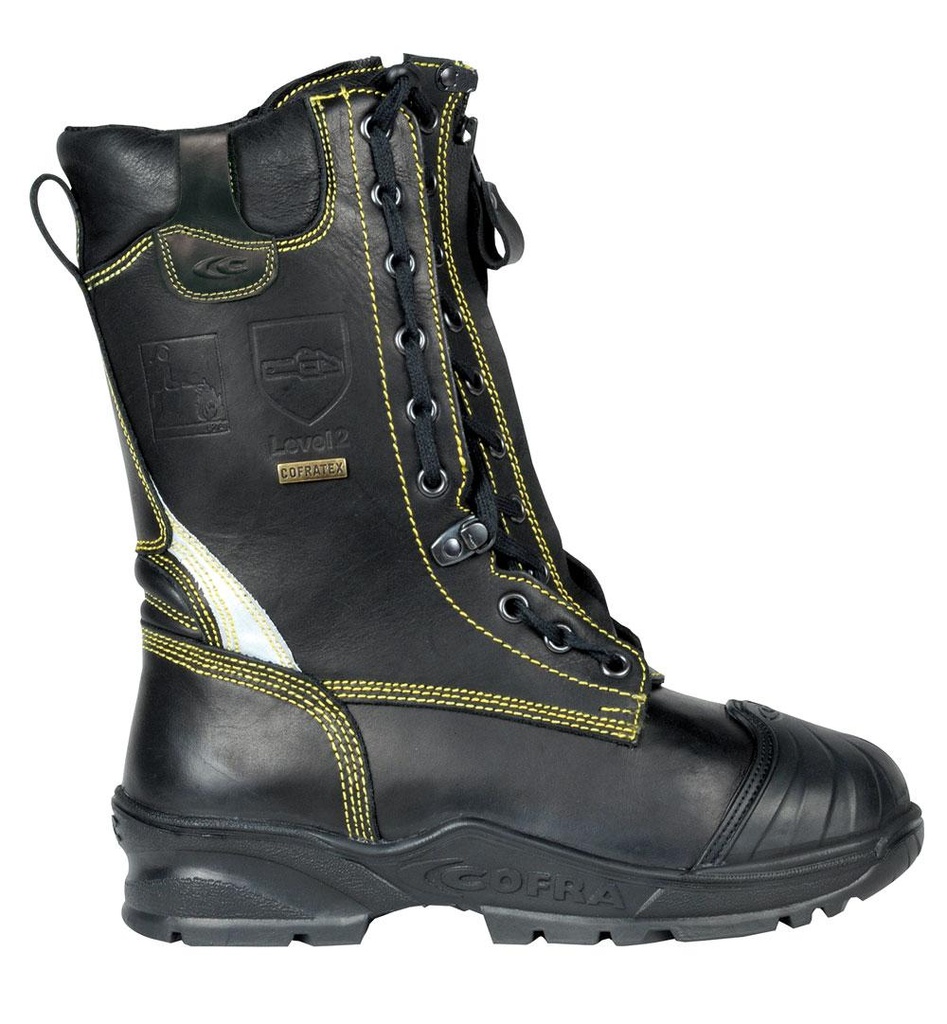 COFRA HARD WORK Feuerwehrstiefel NO FLAME F2A CI HI3 SRC, SchnittschKl2