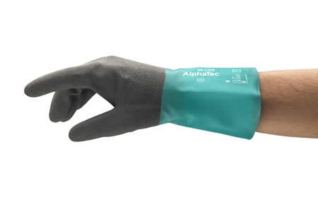 Ansell 58-530B AlphaTec® NEU|Nitril, Acryl grau-grün, schwarzes Acrylfutter