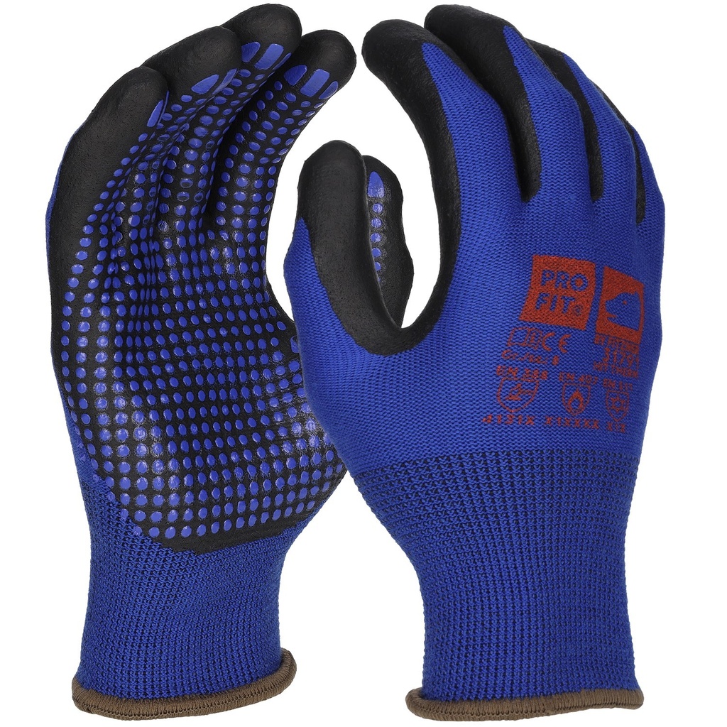 PROFIT® Nitril Handschuhe "Hit Therm", blau/schwarz EN388, EN407, EN511