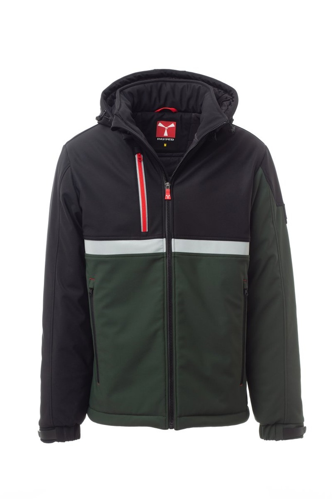 PAYPER WORK WISE PAD Softshell Wattiert_Wattiert, Mit Kapuze_Wp