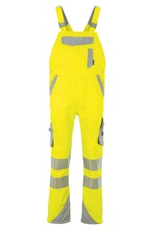 [5931110] PLANAM Norit Warnschutz Herren Latzhose (gelb/zink, 110)