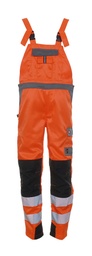[106446-62] LeiKaTex® BRIGHT LINE LATZHOSE EN ISO 20471 Klasse 2 warnorange/grau (62)