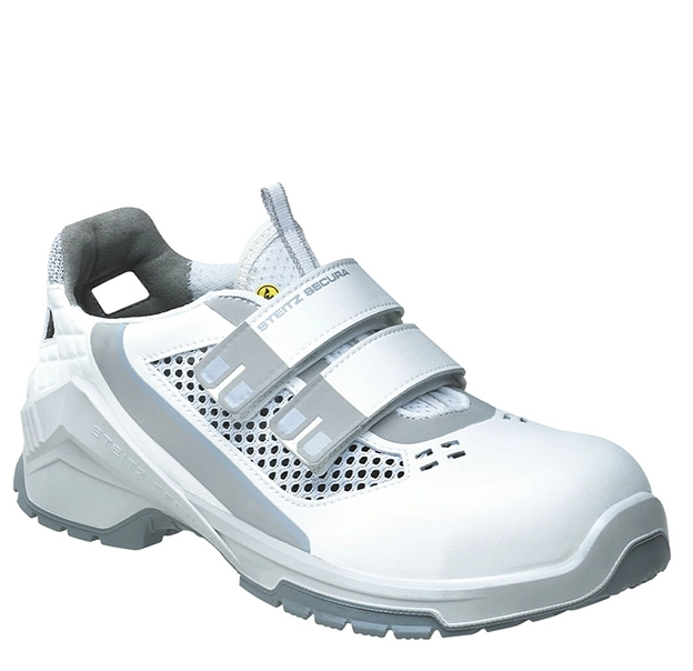 Steitz VD PRO 3070 ESD Sandale S1 SRC XB Mikrofaser weiß, Klettverschluß Aluminium-Zehenschutzkappe