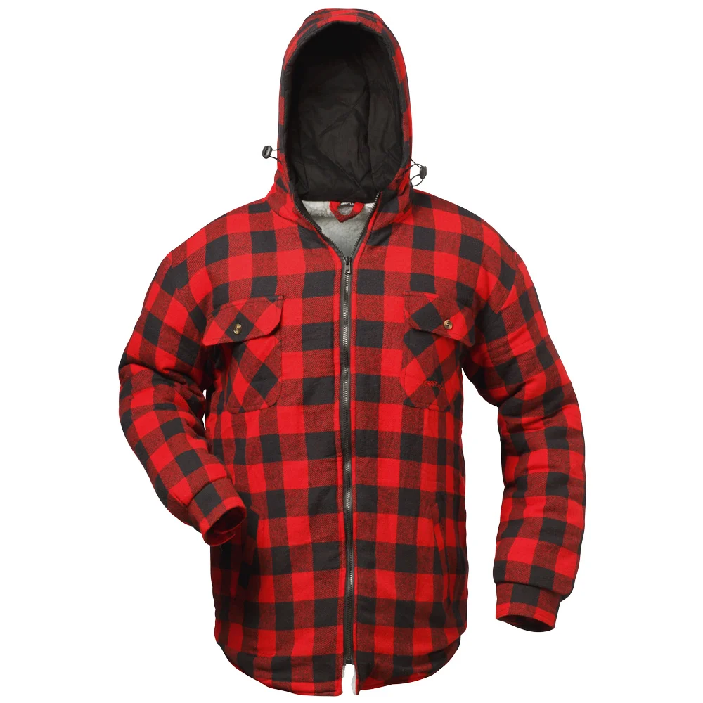 CRAFTLAND® *OREGON* THERMO-HEMD MIT KAPUZE rot/schwarz