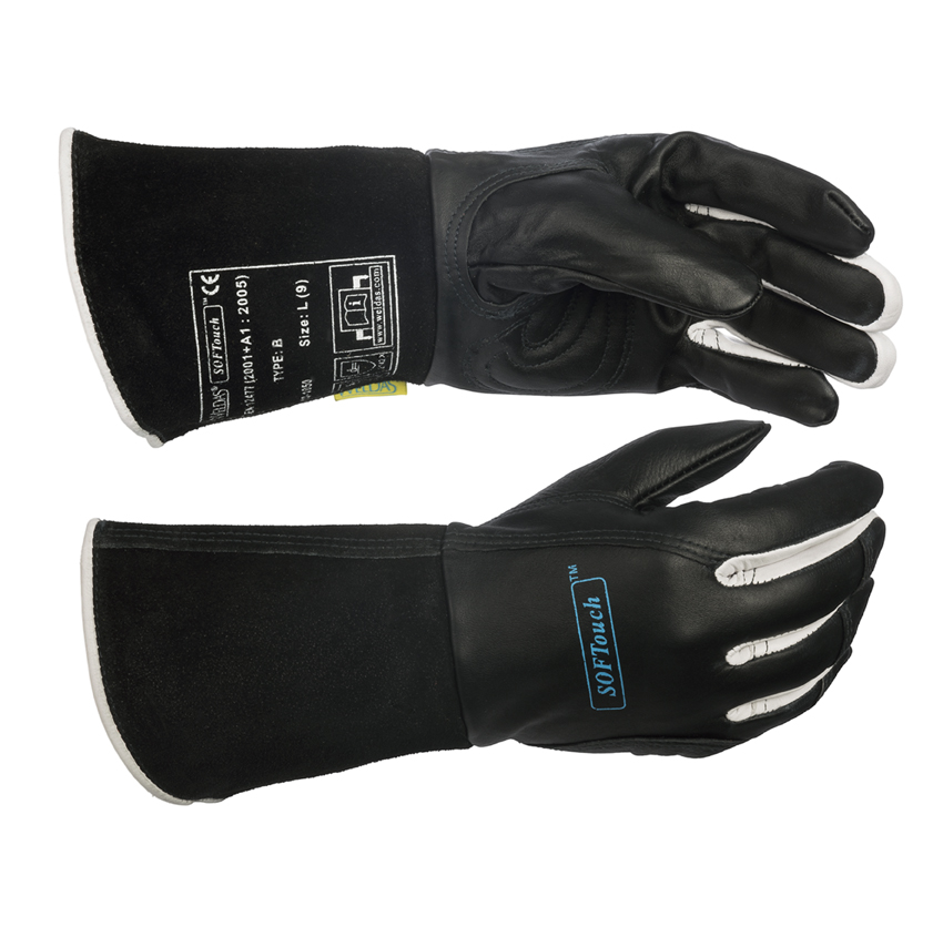 WELDAS SOFTouch™ WIG-Schweißer-Handschuhe mit nahtlosen Zeigefinger