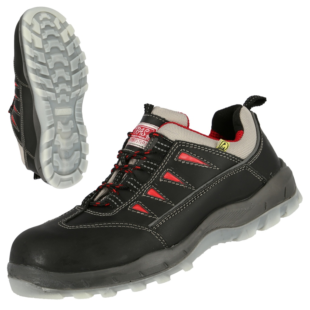 NITRAS® 7300 SPORT STEP S3 Sicherheitshalbschuhe schwarz EN ISO 20345 EN 61340-4-3 DGUV Regel 112-191