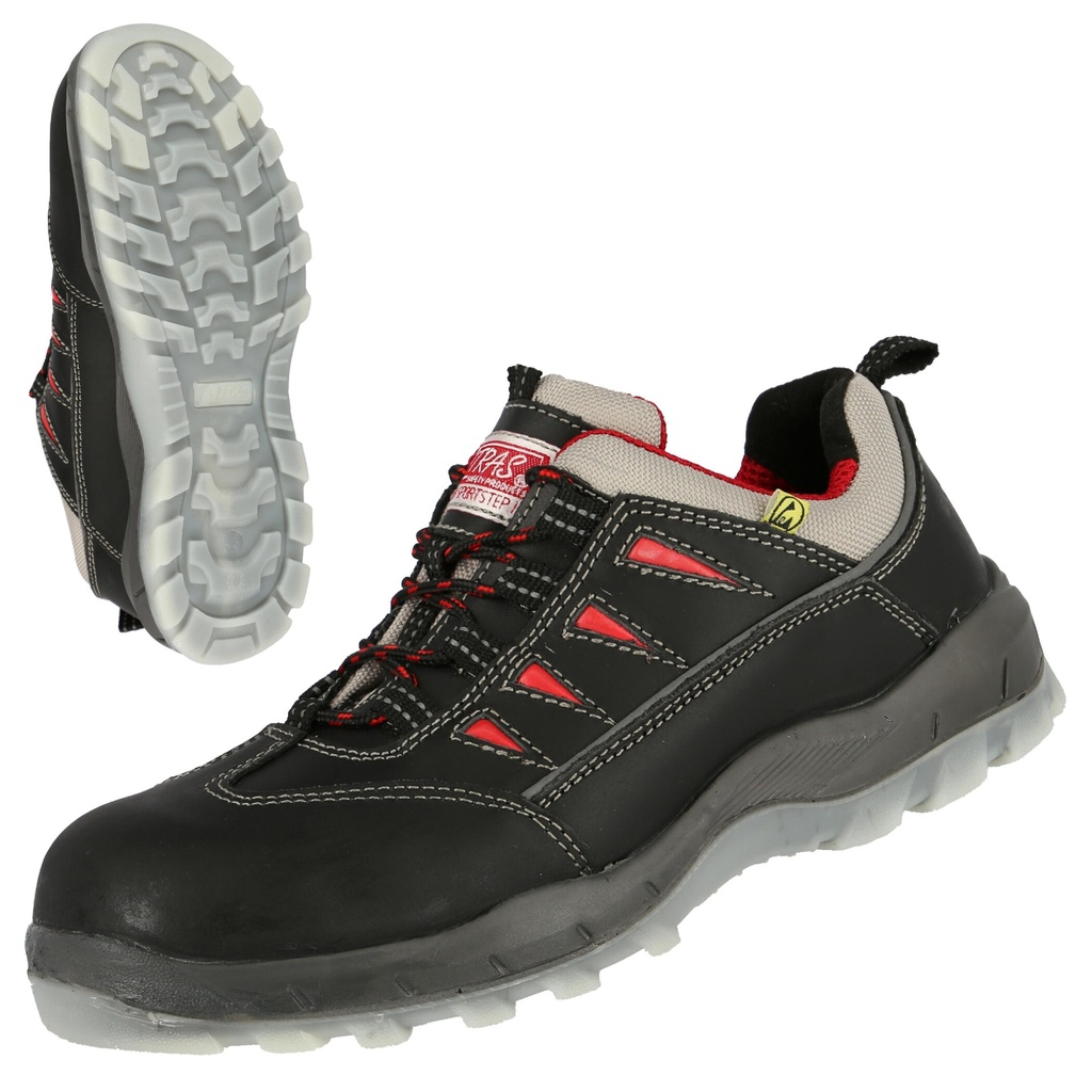 NITRAS® 7300 SPORT STEP S3 Sicherheitshalbschuhe schwarz EN ISO 20345 EN 61340-4-3 DGUV Regel 112-191