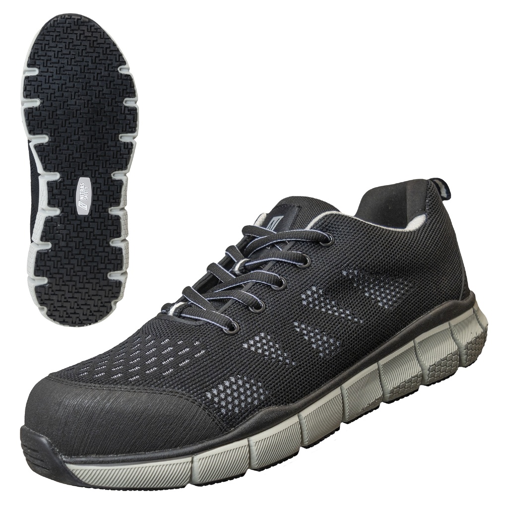 NITRAS® 7440 SONIC STEP schwarz/grau S1P Sicherheitshalbschuhe EN ISO 20345 EN IEC 61340-4-3 DGUV Regel 112-191