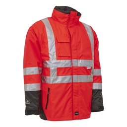 [086100R062008] ELKA® VisibleXtreme 2-in-1 Jacke 086100R (Warnrot/Schwarz, 3XL)