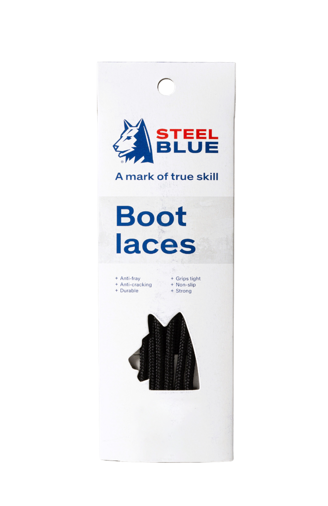 STEELBLUE SCHNÜRSENKEL/LACES ZWART 110 CM 1 PAAR