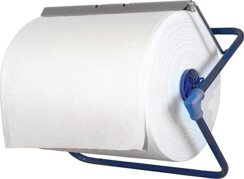 TeMca profix Wandhalter 115057 für Putzpapier bis 40 cm Rollenbreite, Metall, blau