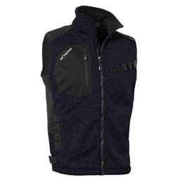 [NM-48013-0500009] QUALITEX Strick-Fleeceweste (marine/meliert, 4XL)