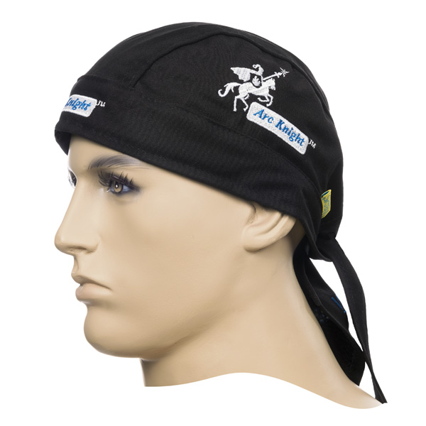 WELDAS Arc Knight® Doo Rag (Bandana), flammhemmende Baumwolle, Schwarz