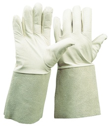 [001159] R.L. Schaf-Nappalederhandschuh mit Rindspaltleder-Stulpe