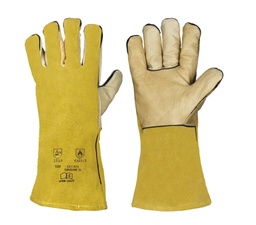 [001236] R.L. Schweißer 5-Finger-Kombi Rindlederhandschuh Größe 10