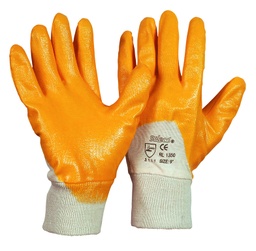[001350] Soleco® Nitril-Handschuh gelb Strickbund teilbeschichtet CE CAT 2