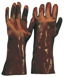 [001376] Solidstar® PVC-Handschuh rotbraun Länge 35 cm Typ A CE CAT 3