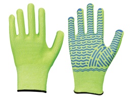 [001447] Solidstar® Schnittschutz-Handschuh Neon / Grip blaue Latex-Grip-Beschichtung