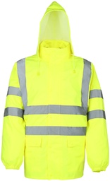[004150] LeiKaTex® Regenjacke Warnschutz neongelb