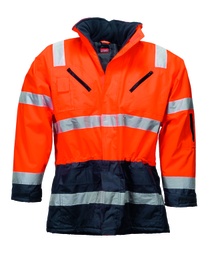 [480740] LeiKaTex® Parka Warnschutz warnorange/marineblau